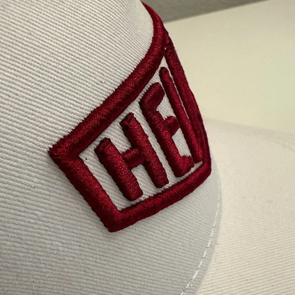 TAG HEUER Watch White Embroidered “HUER” Logo Cap Hat Adjustable Rare New - Picture 5 of 5